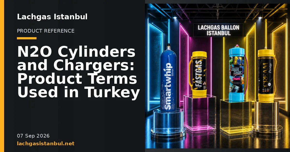 Lachgas Istanbul blog cover showing product cylinders in a studio setting