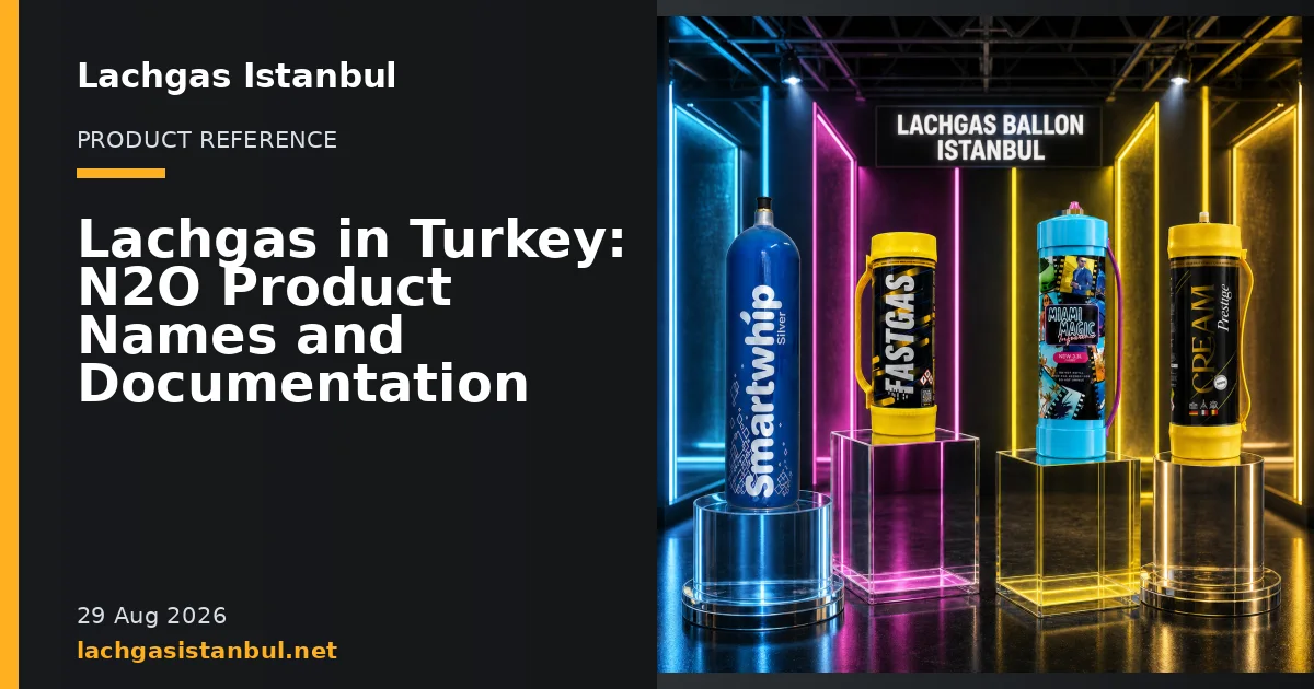 Lachgas Istanbul blog cover showing product cylinders in a studio setting