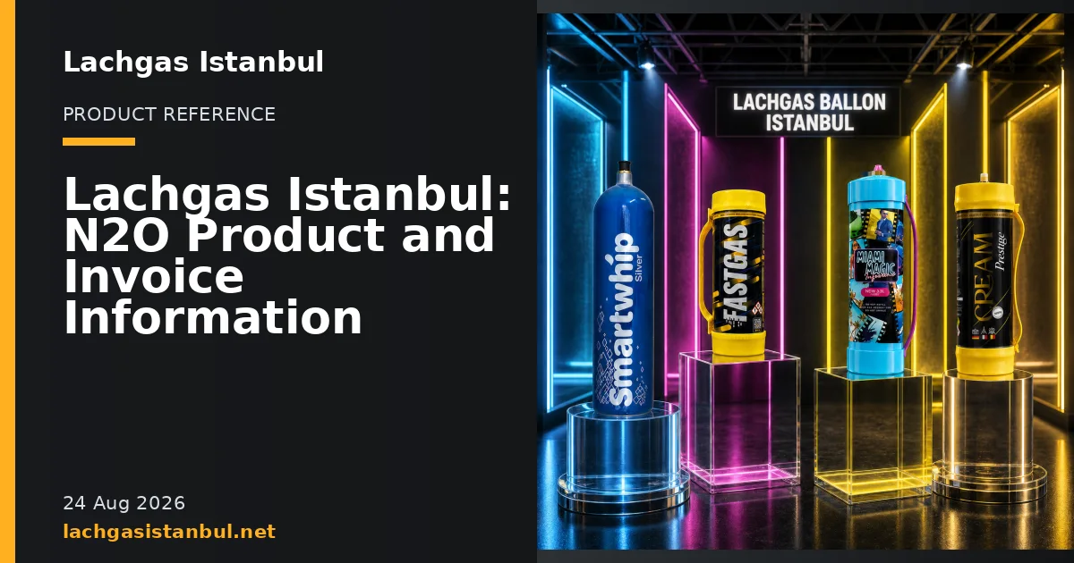 Lachgas Istanbul blog cover showing product cylinders in a studio setting